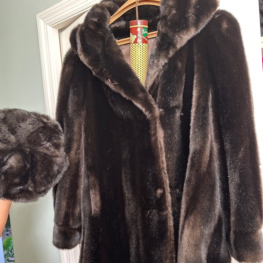 Ladies Grandella II Faux Fur Coat & Beret Hat